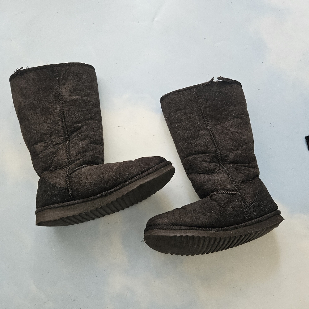 Cozy Dark Brown Sherpa Lined Boots Warm Wintwr Boots Chocolate Brown Boots